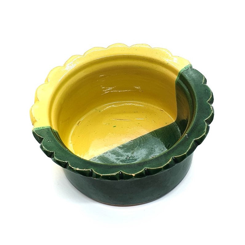 Green & Yellow Ceramic Pot